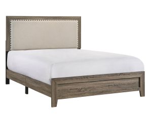 Millie Grey Upholstered Panel Bed