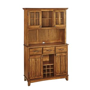 Hampton Cottage Oak Buffet & Hutch