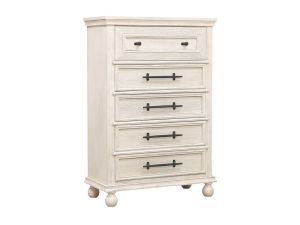 Summerhouse White 5 Drawer Chest