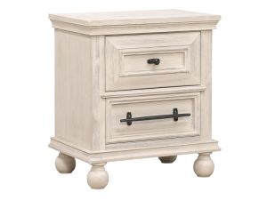 Summerhouse White 2 Drawer Nightstand