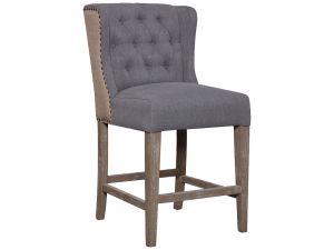 Reilly Grey Upholstered Counter Height Dining Stool