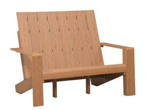 Eco-Friendly  Outdoor Adirondack Loveseat