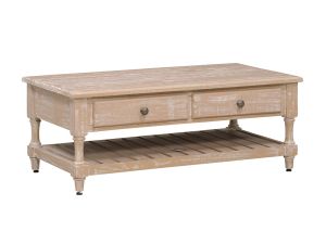 Brenner Washed White Rectangular Cocktail Table