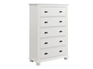 Kona White 5 Drawer Chest