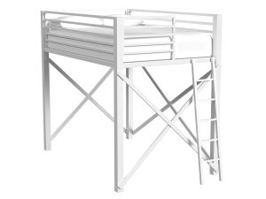 Talia White Full Loft Bunk Bed and Ladder