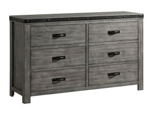 Wade Grey 6 Drawer Dresser