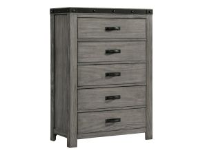 Wade Grey 5 Drawer Chest