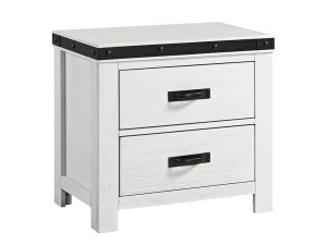 Wade White 2 Drawer Nightstand