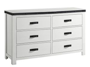 Wade White 6 Drawer Dresser