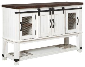 Valebeck White & Brown Server