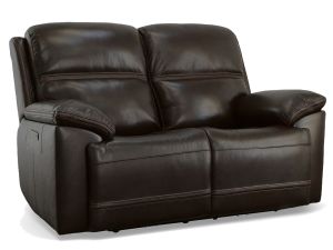 Jackson Chocolate Leather Zero Gravity Power Reclining Loveseat w/Power Headrests