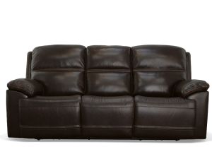 Jackson Chocolate Leather Zero Gravity Power Reclining Sofa w/Power Headrests