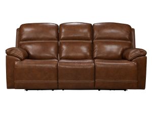 Jackson Whiskey Leather Zero Gravity Power Reclining Sofa W/Power Headrests