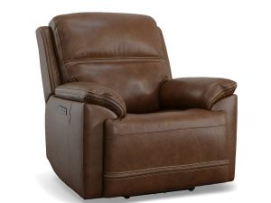 Jackson Whiskey Leather Zero Gravity Power Recliner w/ Power Headrest