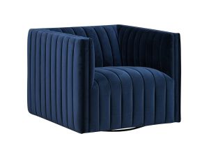 Augustine Sapphire Navy Swivel Chair