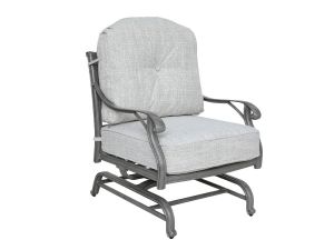 Macan Cast Aluminum Outdoor High Back Rocker Club Chair