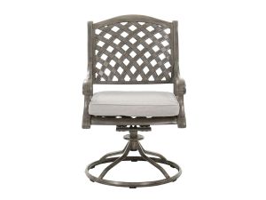 Macan Cast Aluminum Outdoor Dining Swivel Rocker w/ Cushion