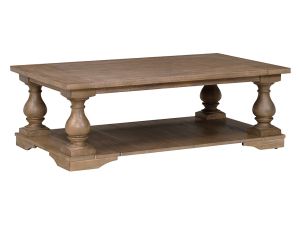 Donelson Natural Rectangular Coffee Table W/ Casters