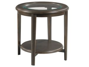 Whitaker Round Glass Top End Table