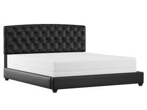 Hawthorne Black Queen Upholstered Bed