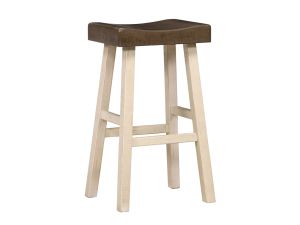 Caspian White & Coffee Bar Height Stool