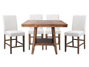 Bolin Brown Cherry 5 Piece Counter Dining Set