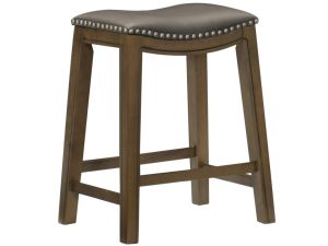 Ordway 24" Gray Counter Saddle Stool