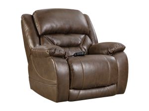 Enterprise Walnut Power Recliner w/Power Headrest & Lumbar