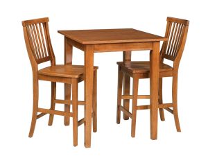 Arts & Crafts Brown 3 Piece Bistro Dining Set