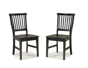 Arts and Crafts Black Dining Chairs Set of 2