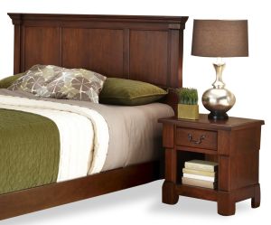 Aspen Brown King Headboard and Nightstand