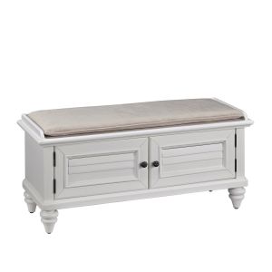 Bermuda Off-White Upholstered Storage Bench
