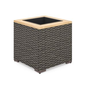 Boca Raton Gray Outdoor Planter