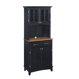 Buffet Of Buffets Black Server with Hutch