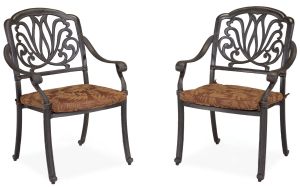 Capri Charcoal Outdoor Chairs, Set of 2