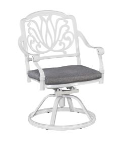 Capri White Outdoor Swivel Rocking Chair