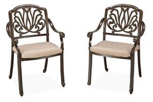 Capri Taupe Outdoor Chairs, Set of 2