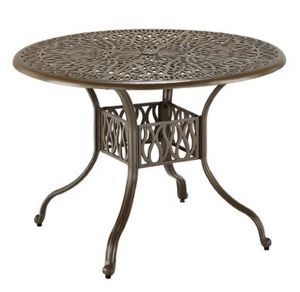 Capri Taupe 42" Round Outdoor Dining Table