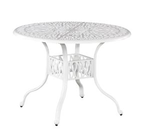 Capri White Round 42" Outdoor Dining Table