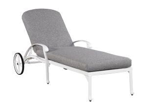 Capri White Outdoor Chaise Lounge