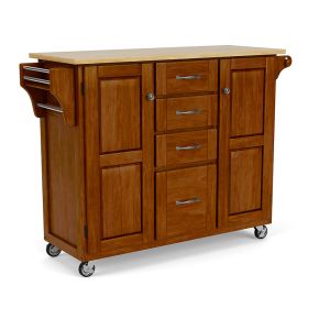 Create-A-Cart Cherry Brown Kitchen Cart