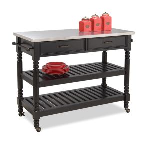 General Line Black Kitchen Cart