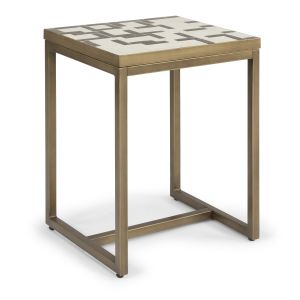 Geometric Ii Bronze End Table
