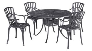 Grenada Charcoal 48" 5 Piece Outdoor Dining Set