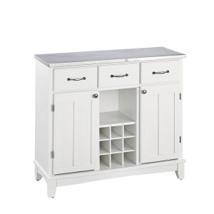 Hampton Off White Buffet/Server w/Stainless Steel Top