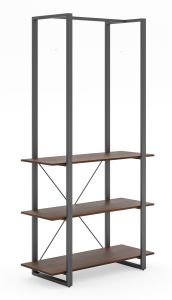 Merge Brown 3 Shelf Bookcase 