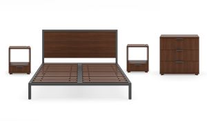 Merge Brown Queen Bed, 2 Nightstands and Chest