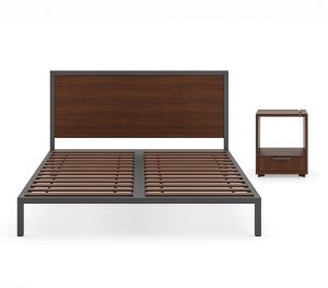 Merge Brown Queen Bed with Nightstand