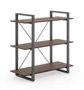 Merge Brown Three-Shelf Bookcase