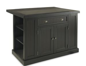 Nantucket Black Kitchen Island with Granite
